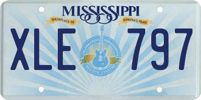 MS license plate XLE797