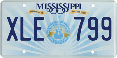MS license plate XLE799