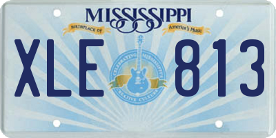 MS license plate XLE813