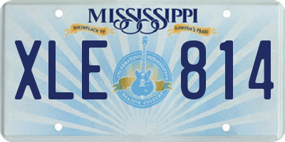 MS license plate XLE814