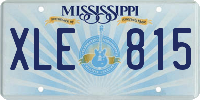 MS license plate XLE815