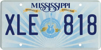 MS license plate XLE818