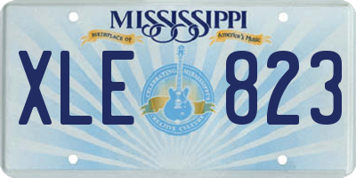 MS license plate XLE823