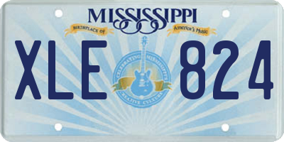 MS license plate XLE824