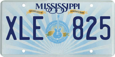 MS license plate XLE825