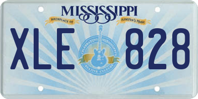 MS license plate XLE828