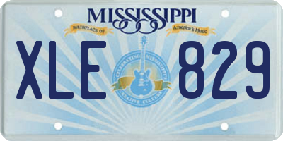MS license plate XLE829