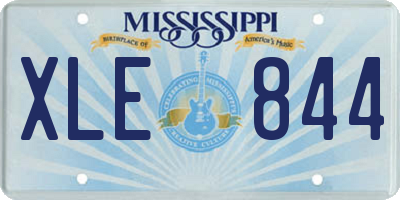 MS license plate XLE844