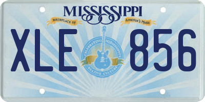 MS license plate XLE856