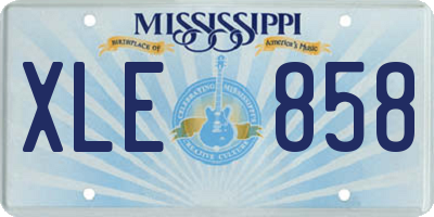 MS license plate XLE858