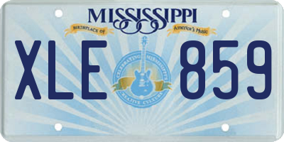 MS license plate XLE859