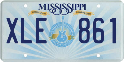MS license plate XLE861