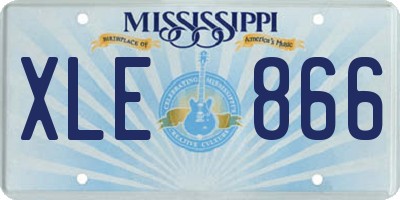 MS license plate XLE866