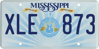 MS license plate XLE873
