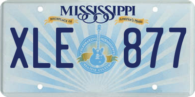 MS license plate XLE877