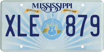 MS license plate XLE879