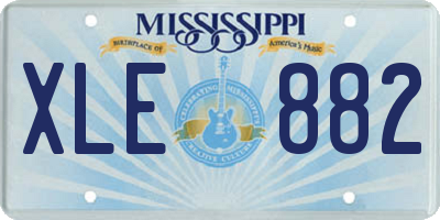 MS license plate XLE882