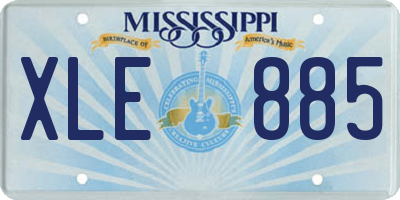 MS license plate XLE885