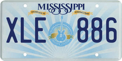 MS license plate XLE886