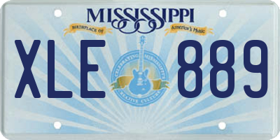 MS license plate XLE889