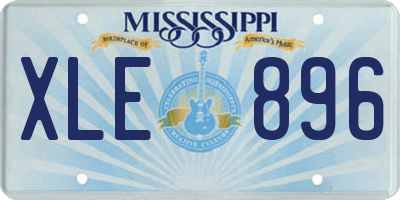 MS license plate XLE896