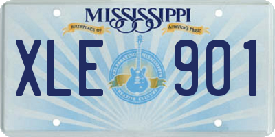 MS license plate XLE901
