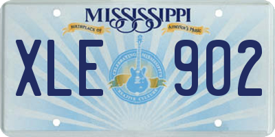 MS license plate XLE902
