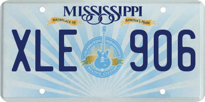 MS license plate XLE906