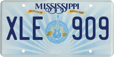 MS license plate XLE909
