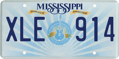MS license plate XLE914