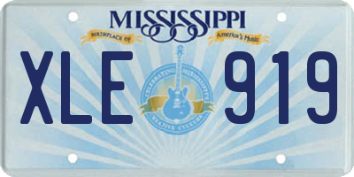 MS license plate XLE919