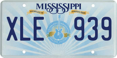 MS license plate XLE939