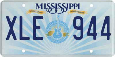 MS license plate XLE944