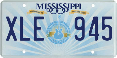 MS license plate XLE945
