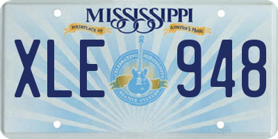 MS license plate XLE948