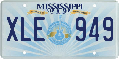MS license plate XLE949