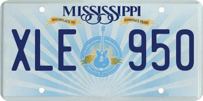 MS license plate XLE950