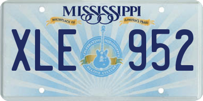 MS license plate XLE952