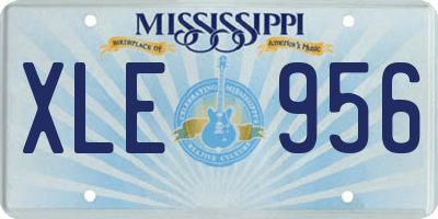 MS license plate XLE956