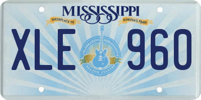 MS license plate XLE960