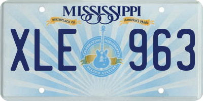 MS license plate XLE963