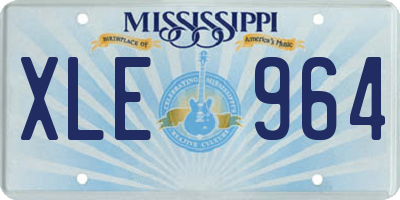 MS license plate XLE964