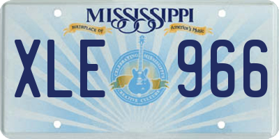 MS license plate XLE966