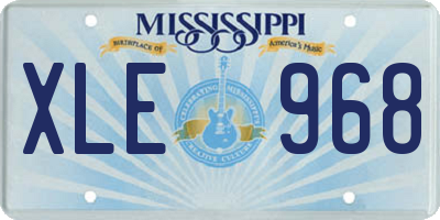 MS license plate XLE968