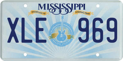 MS license plate XLE969