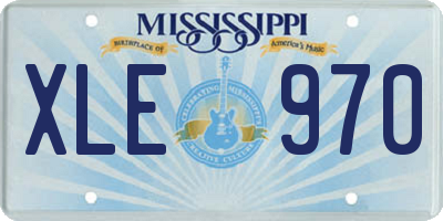 MS license plate XLE970