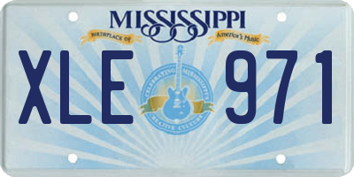 MS license plate XLE971