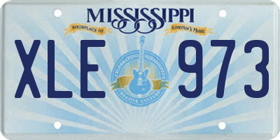 MS license plate XLE973