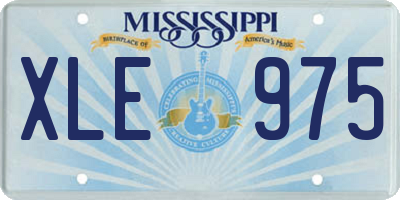 MS license plate XLE975