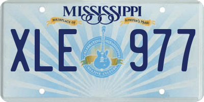 MS license plate XLE977